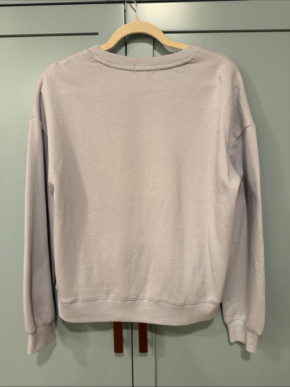 Z Supply Light Blue Crew Sweatshirt with Flag Patch - Picture 4 of 4